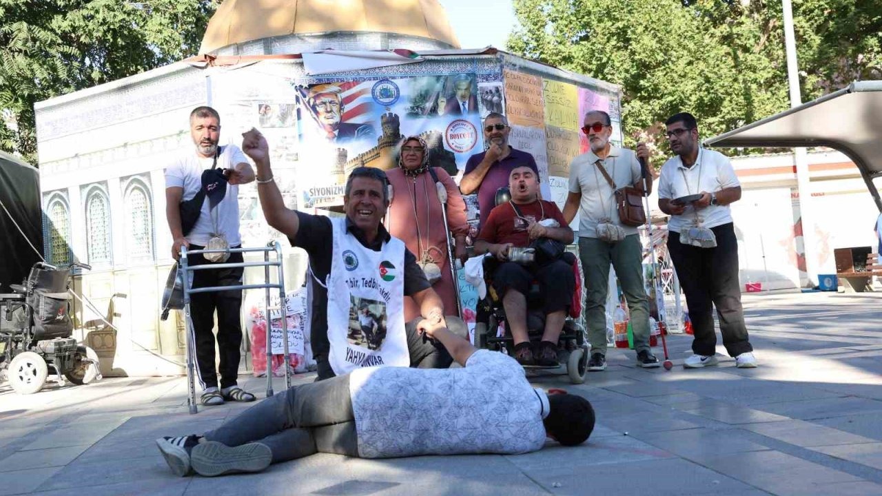 Özel bireylerden "Gazze" için anlamlı etkinlik