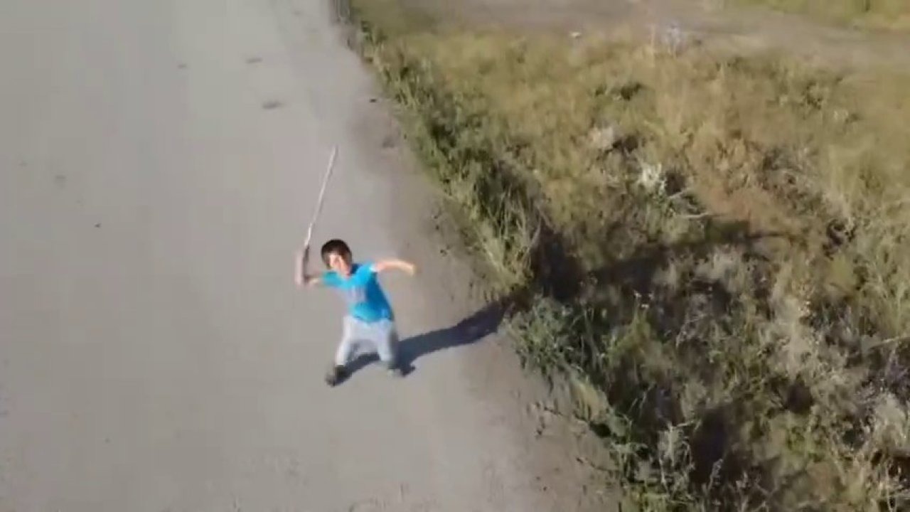 Bir çocuğun drone ile sınavı