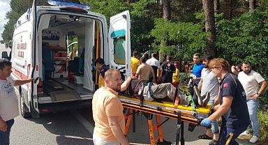 Kontrolden çıkan otomobil ağaca çarptı: 2 yaralı
