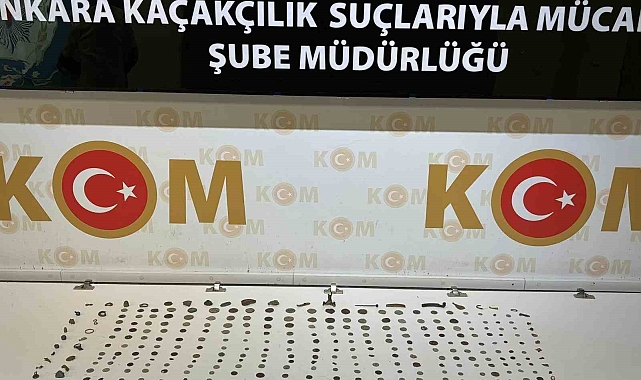 Başkentte tarihi eser operasyonu: 340 adet malzeme ele geçirdi