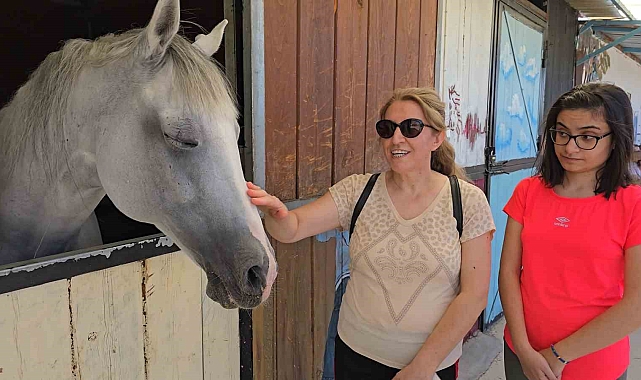 Elazığ'da özel ve engelli bireyler 'At' ile terapi görüyor