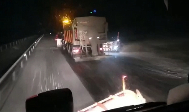 Kop Dağ'ında tuzlama çalışması
