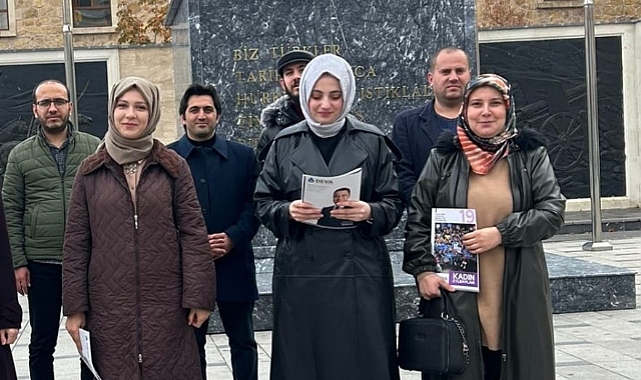Birinci: "Hiçbir kadın, şiddet görmek, korku içinde yaşamak zorunda değildir"