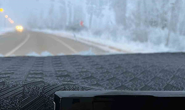 Bayburt'ta gece hava sıcaklığı eksi 18 dereceye kadar düştü