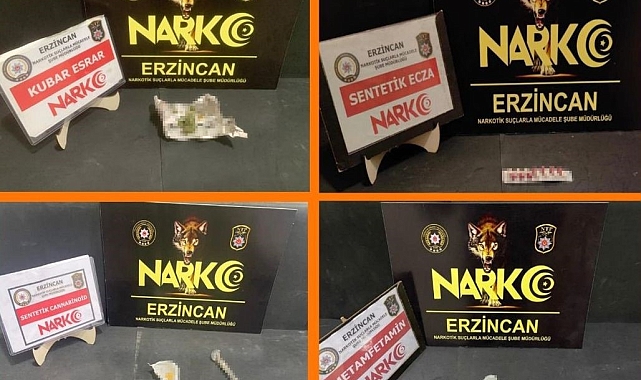 Erzincan'da uyuşturucu ticaretinden 4 şüpheli yakalandı
