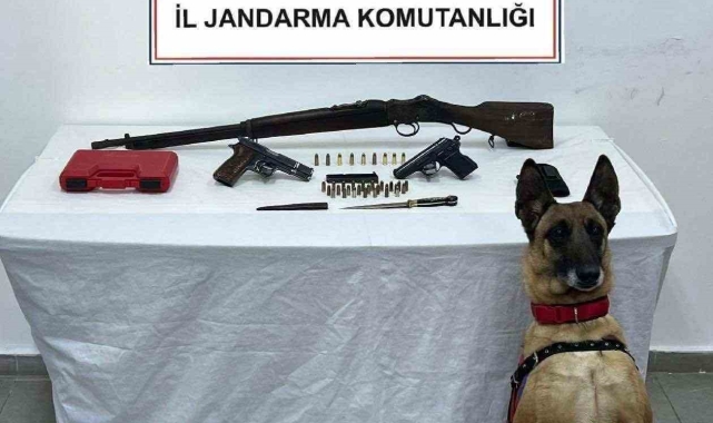 Bomba arama köpeği Yazı yine yakaladı