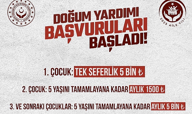 Duğum yardımı başvuruları başladı