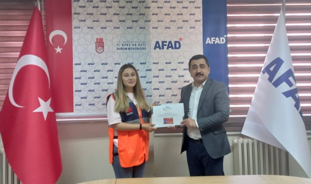 AFAD gönüllüsü eğitimleri tamamlandı