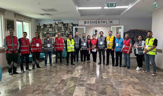 Bayburt Devlet Hastanesinde HAP tatbikatı gerçekleştirildi