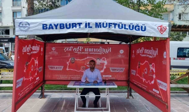 Bayburt'ta kurban bağış standı kuruldu