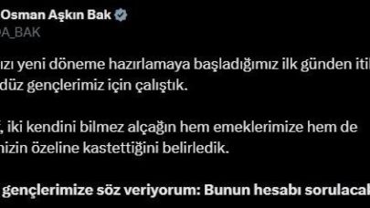 Bakan Bak: "Buradan gençlerimize söz veriyorum bunun hesabı sorulacak"