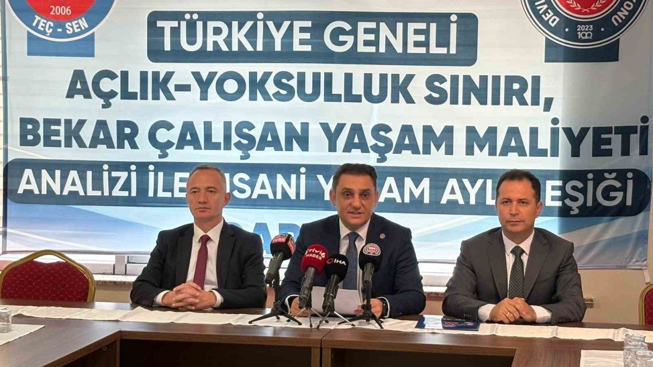 Devlet Memurları Konfederasyonuna bağlı TEÇSEN açlık sınırı araştırmasını açıkladı