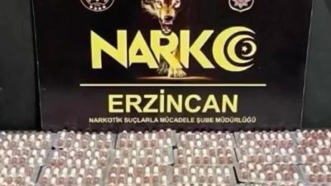 Erzincan’da 6 bin 335 adet uyuşturucu hap ele geçirildi