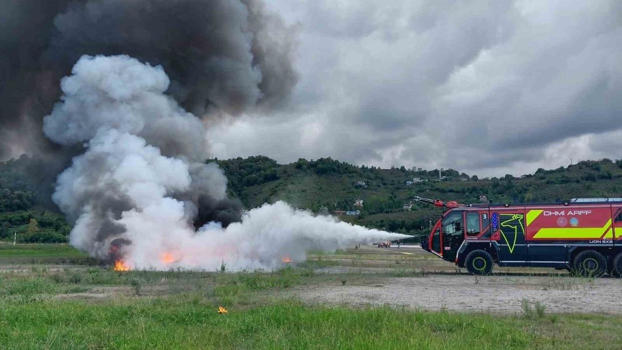 Ordu-Giresun Havalimanı’nda acil durum tatbikatı