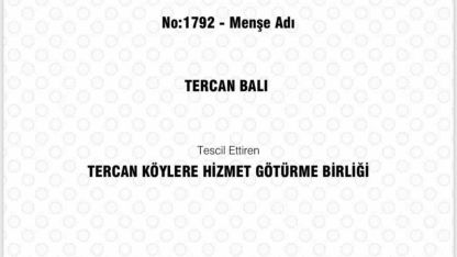Tercan Balı Erzincan’ın 14. Coğrafi İşaretli ürünü oldu