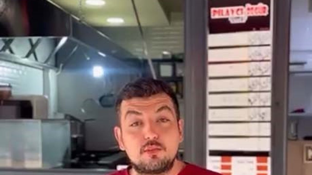 Bursa’da pilavcıya giren hırsız tatlı yedi, işyeri sahibi çağrı yaptı