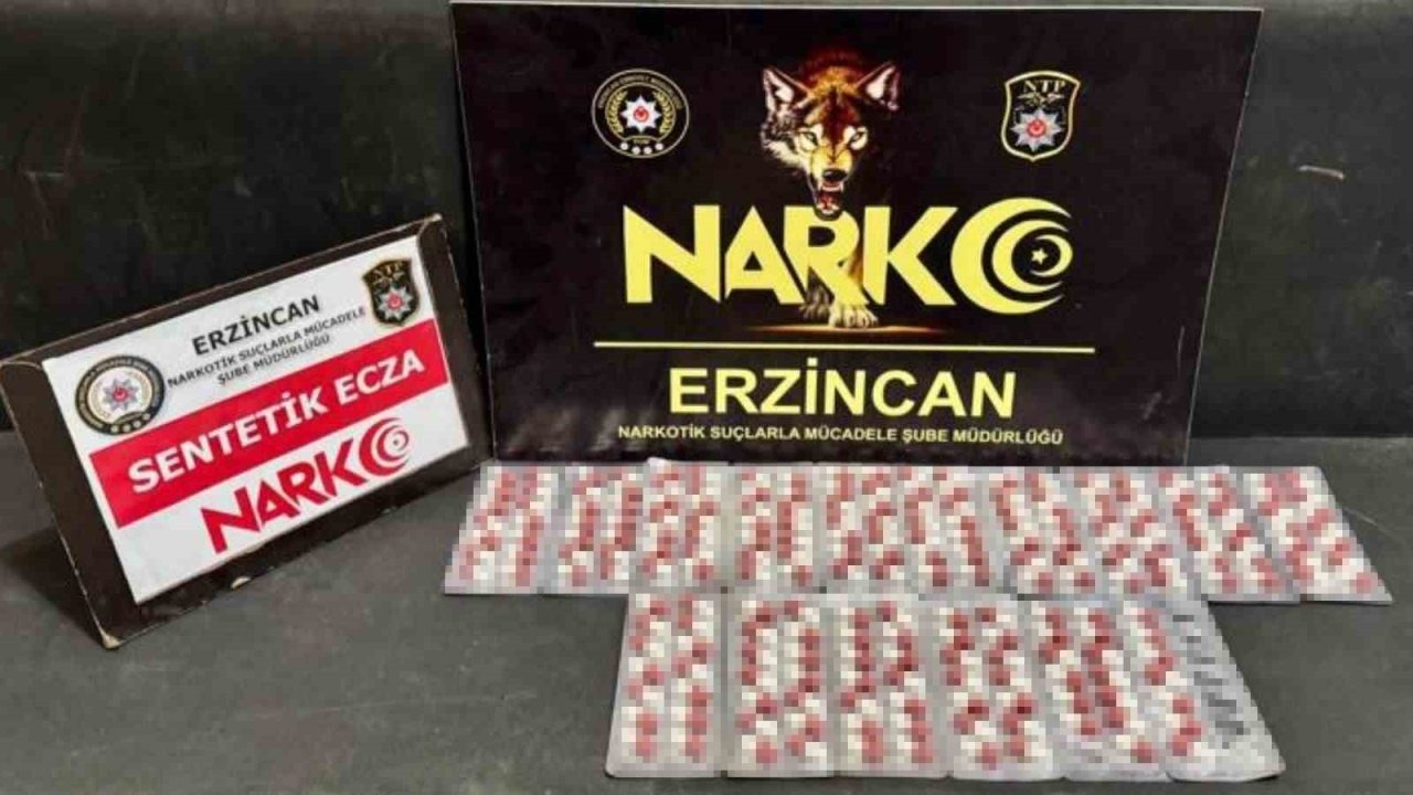 Erzincan’da 216 adet sentetik ecza ele geçirildi