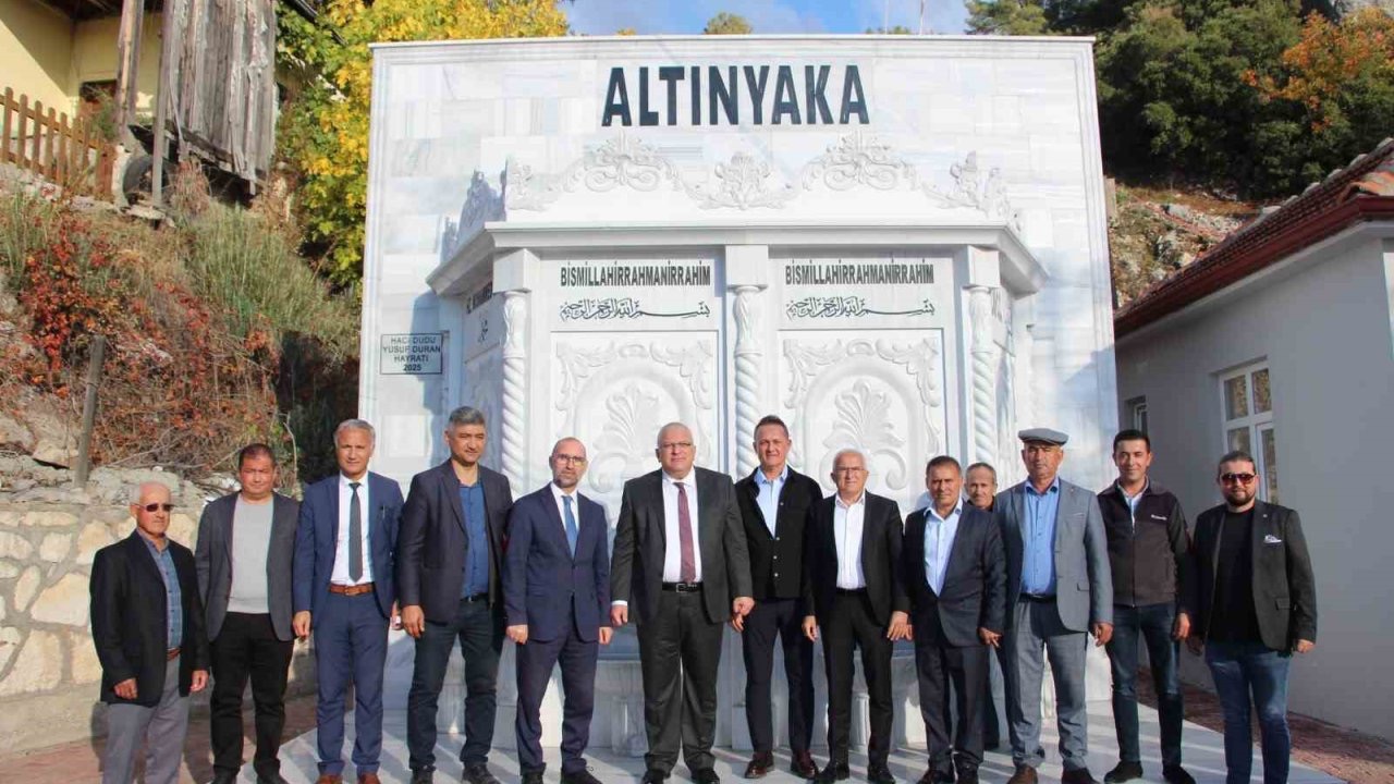 Kumluca’da hayırseverin yaptırdığı çeşme hizmete açıldı
