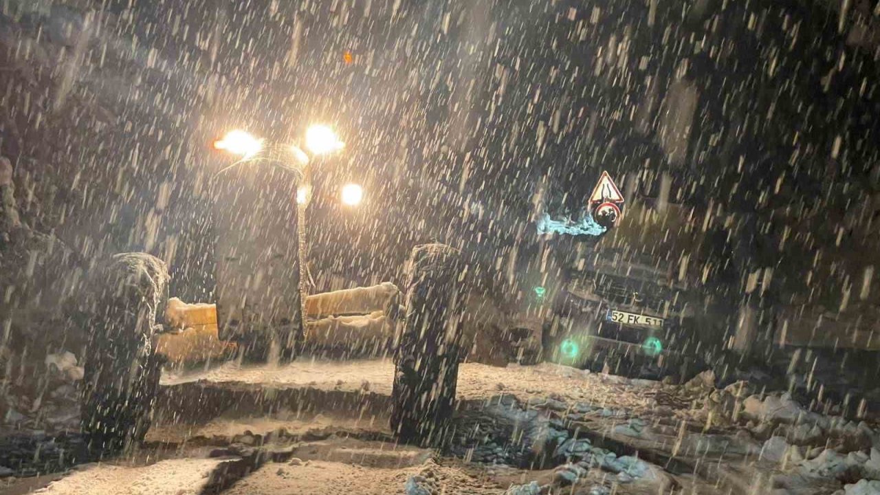 Ordu-Sivas kara yolu kar yağışı nedeniyle ulaşıma kapandı