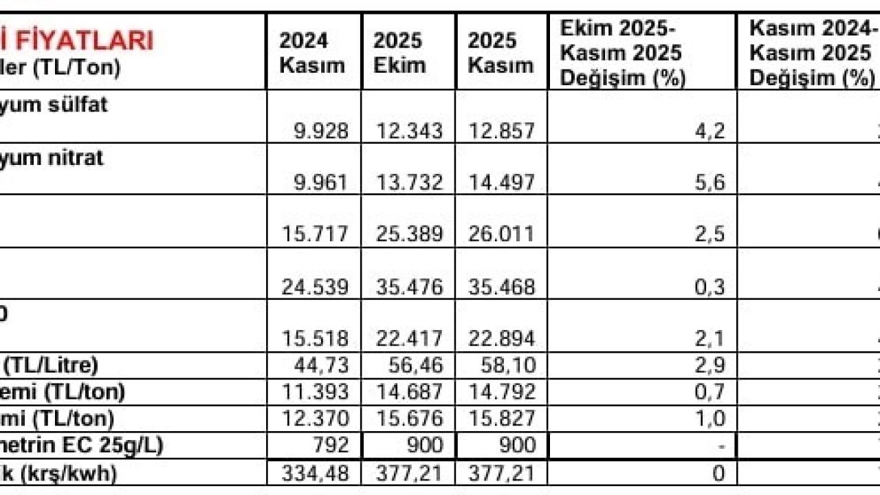 Kasım ayında 24 market ürününde fiyat düşüşü gözlemlendi