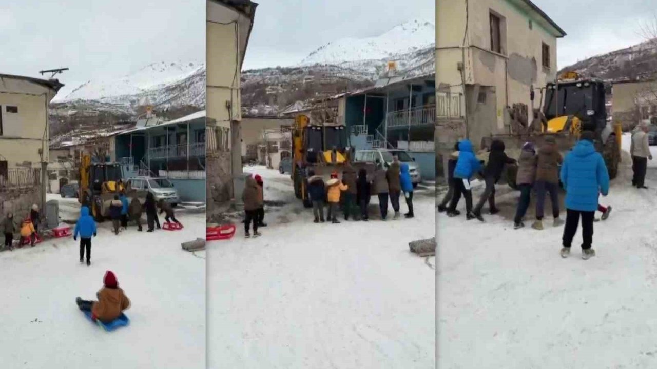 Kızak keyfi yol güvenliğine takıldı