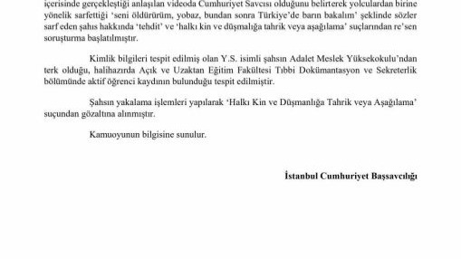 Bakan Gürlek: "Hukukun üstünlüğü ilkesinden taviz vermeyeceğimizi bir kez daha vurguluyorum"
