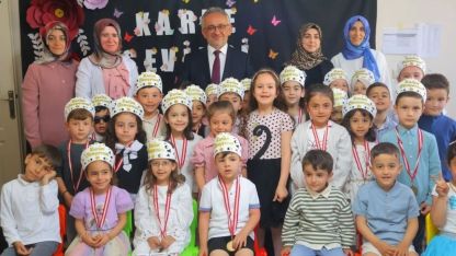 Kur’an kursu öğrencileri karne sevinci yaşadı