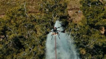 Yangında ilk kez kullanılan yenilikçi dron sistemi başarıyla test edildi