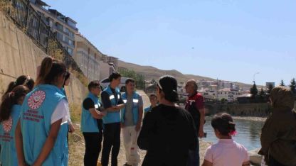 Bayburt’ta miniklerden doğa nöbeti: 'Hayalet ağ' farkındalık etkinliği düzenlendi