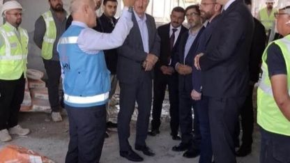 Yapımı devam eden havalimanında inceleme