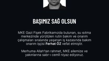 MKE fabrikasında iş kazası: 1 ölü, 1’i ağır 3 yaralı