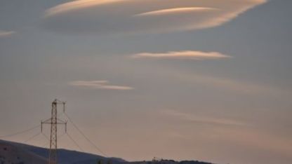 Erzincan’da UFO’yu andıran mercek bulutu ilgi çekti