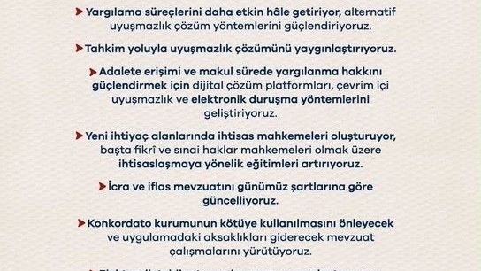 Bakan Gürlek: "Adalete erişimi kolaylaştıracak reformlarımızı kararlılıkla sürdüreceğiz"