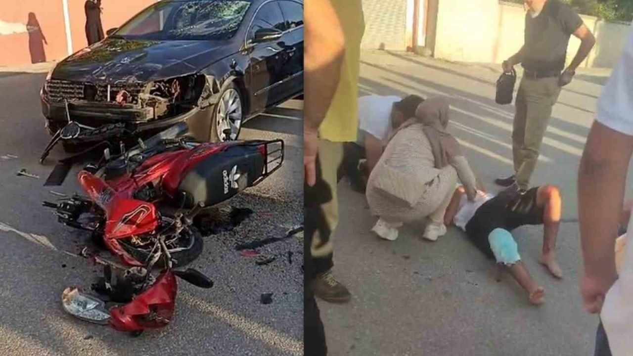 Erzincan’da otomobil ile motosiklet çarpıştı: 2 genç yaralandı