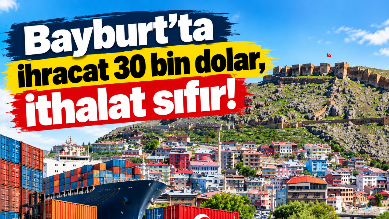 Bayburt’ta ihracat 30 bin dolar, ithalat sıfır!
