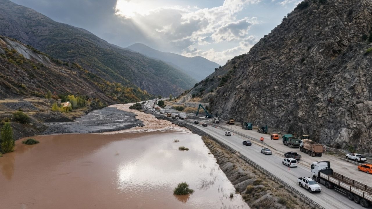 Erzincan’da sel ve heyelanın yol açtığı tahribat havadan görüntülendi