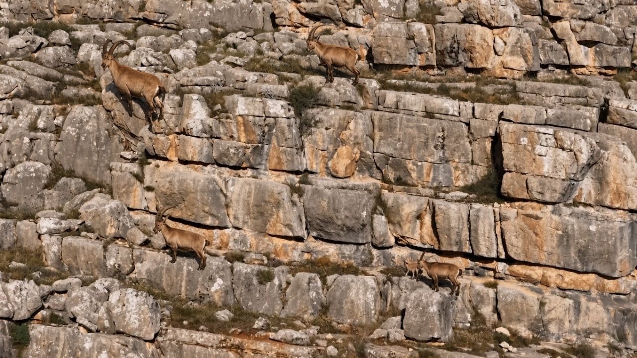 Erzincan’da yaban keçileri Munzur Dağları’nda görüntülendi