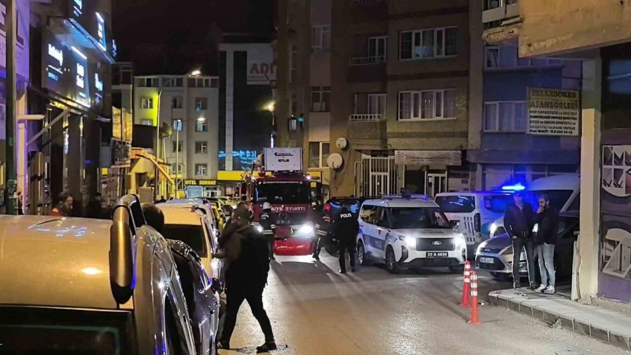 Erzurum’da hareketli gece: Çatıya çıkan firari şahıs ikna edilerek gözaltına alındı
